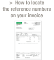 How to find the necessary numbers on your invoice 